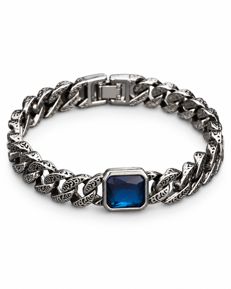 Blue Facet Serpent Bracelet — product view