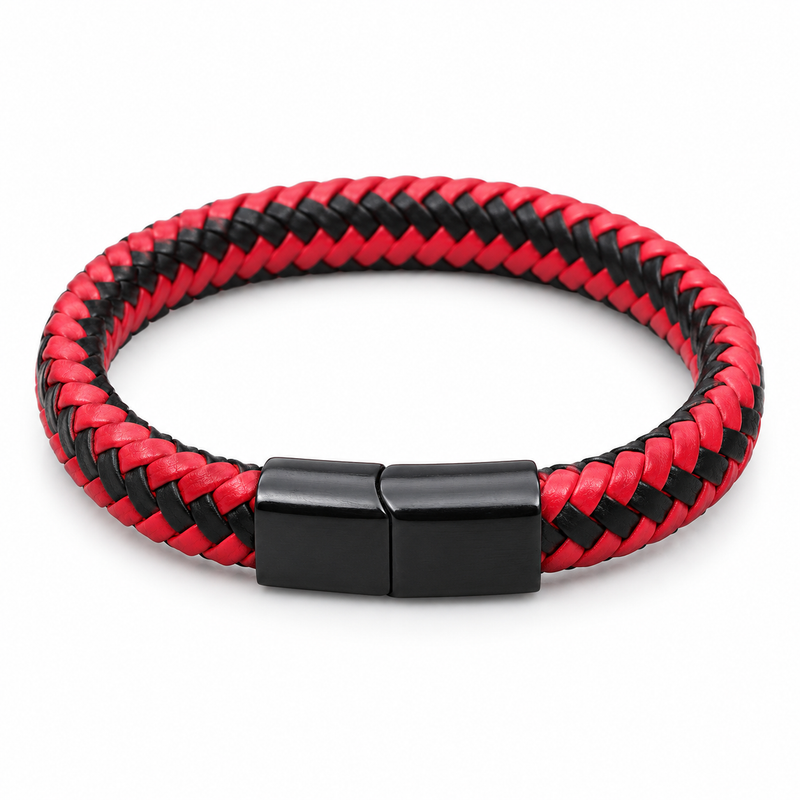 Crimson Weave Clasp Bracelet — product view