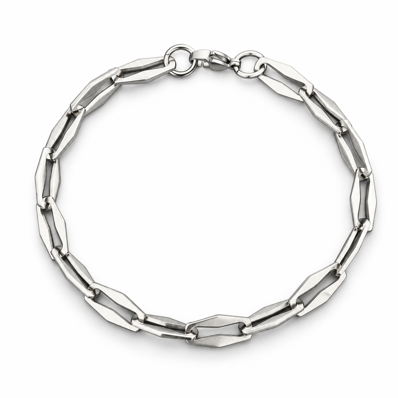 Faceted Bar Link Bracelet — product view