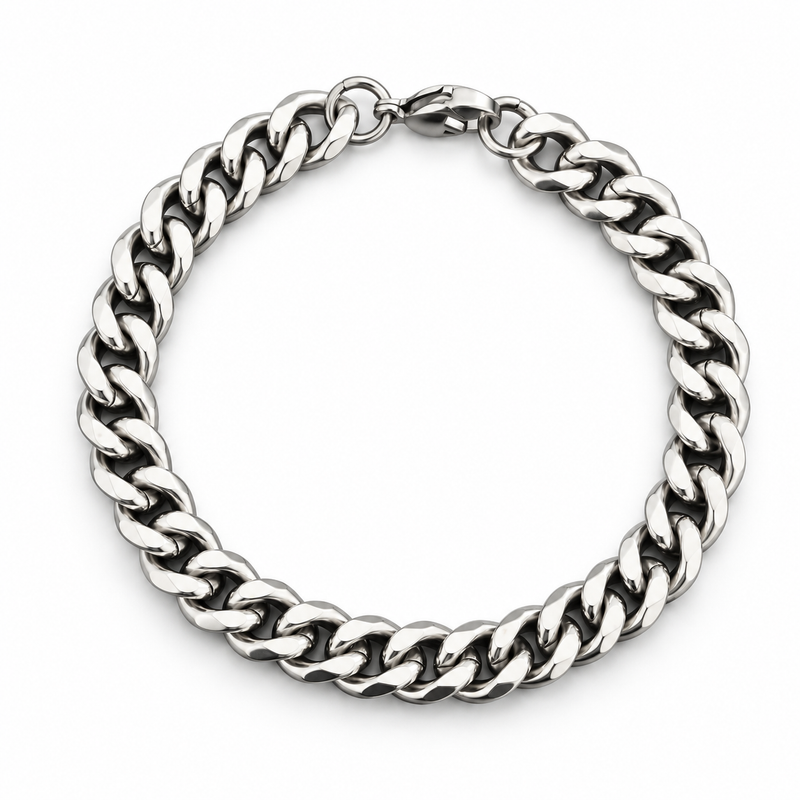 Faceted Curb Bracelet — product view