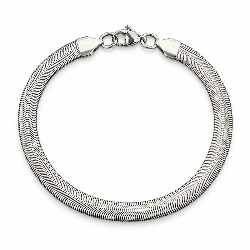 Flat Snake Link Bracelet — product view