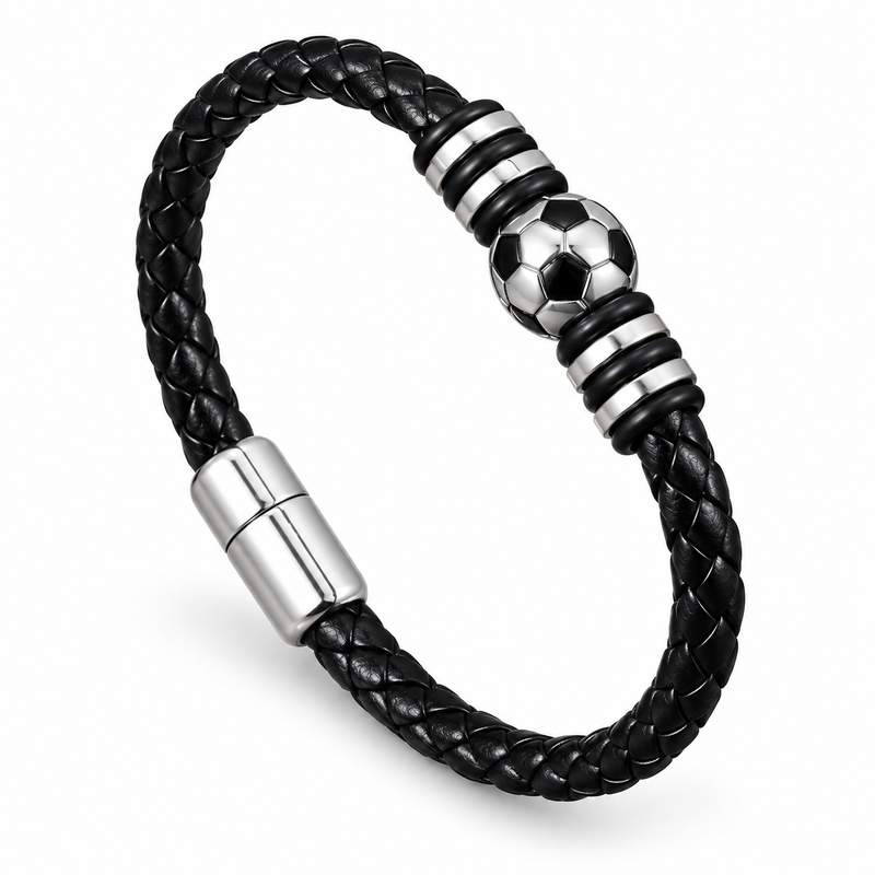Football Braid Bracelet — product view