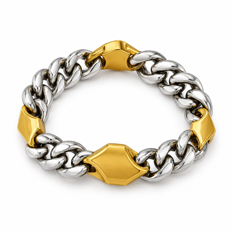 Gold Accent Curb Bracelet — product view