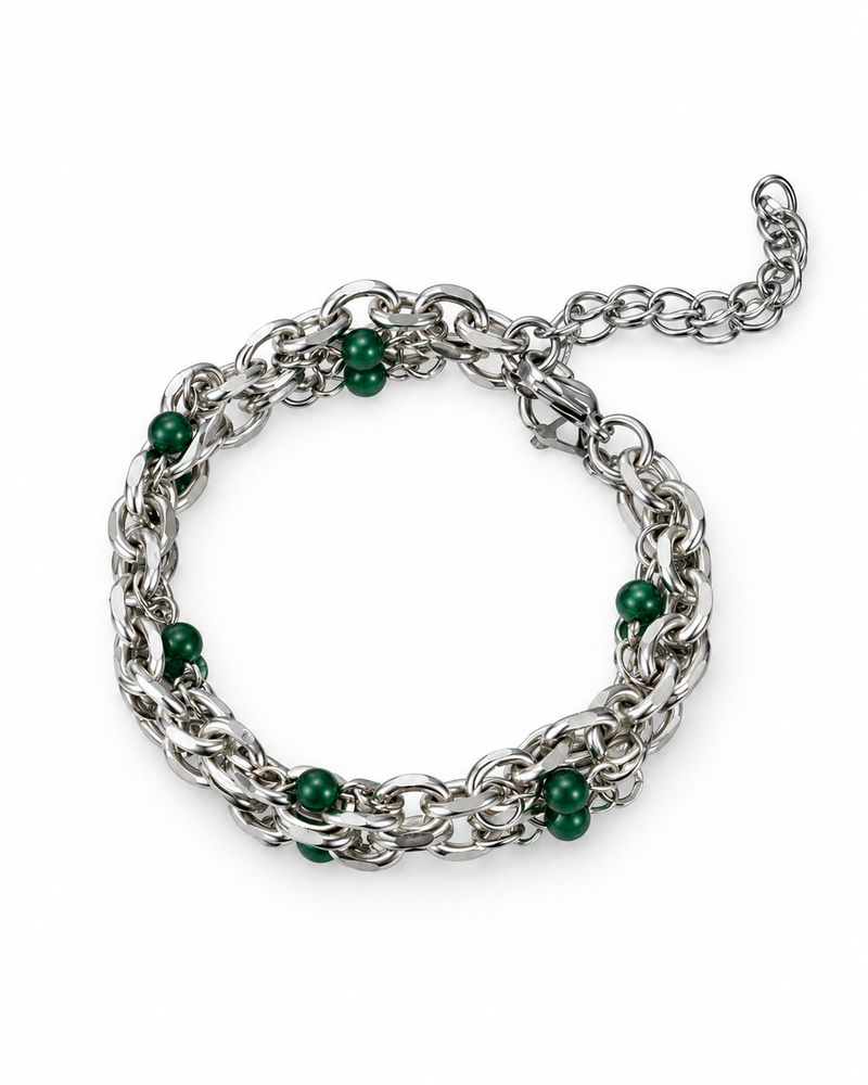 Green Twist Link Bracelet — product view