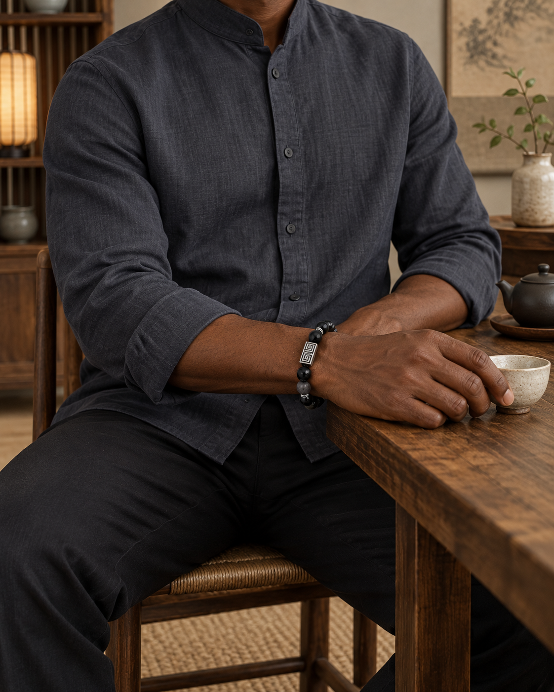 Meander Detail Bead Bracelet — contextual scene