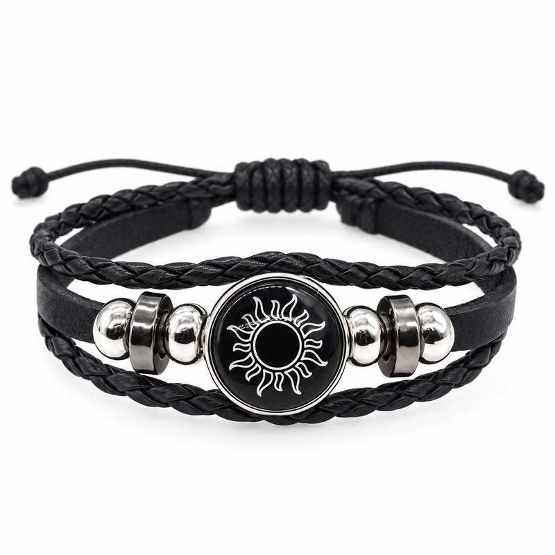 Sun Medallion Cord Bracelet — product view