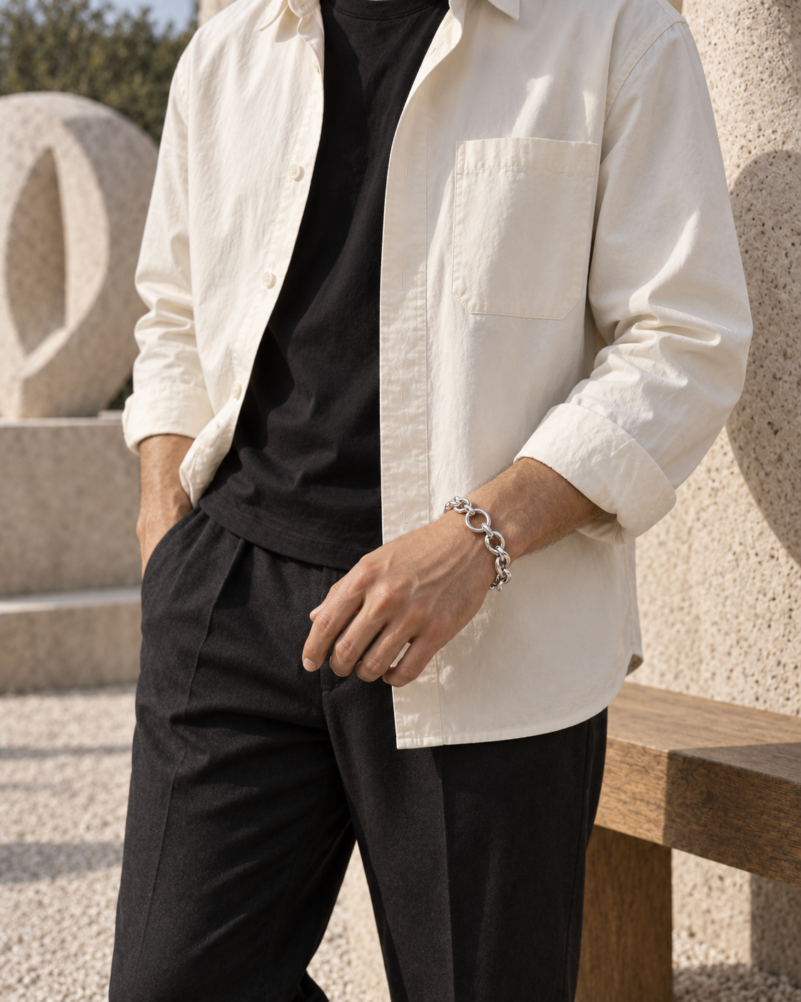 Toggle Oval Chain Bracelet — contextual scene