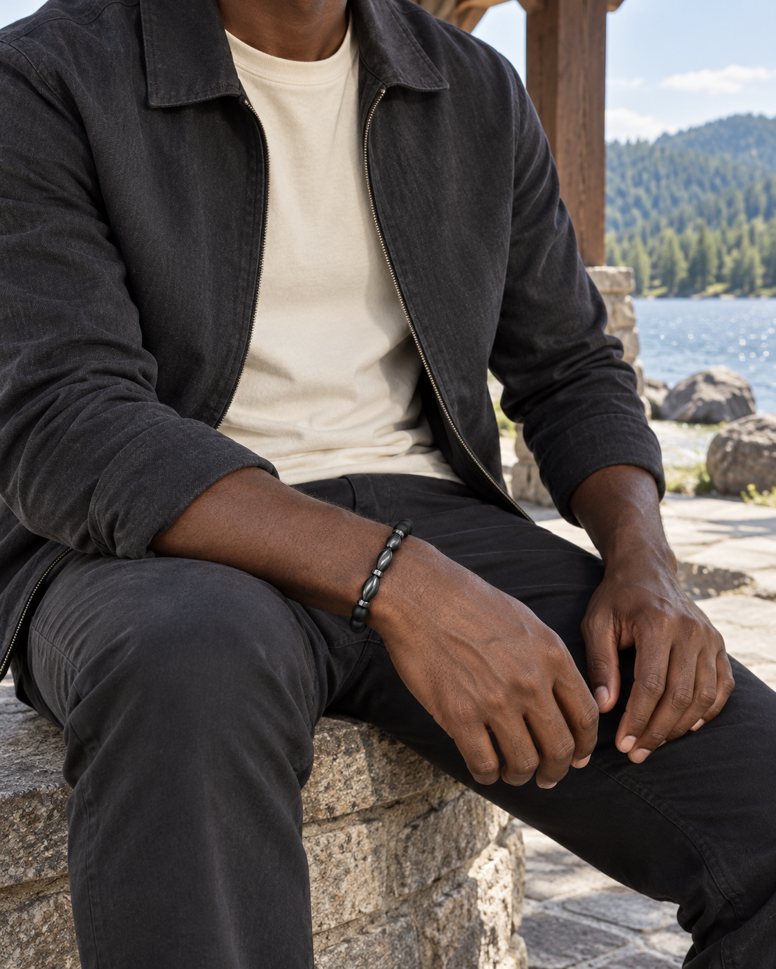 Twisted Column Bead Bracelet — contextual scene