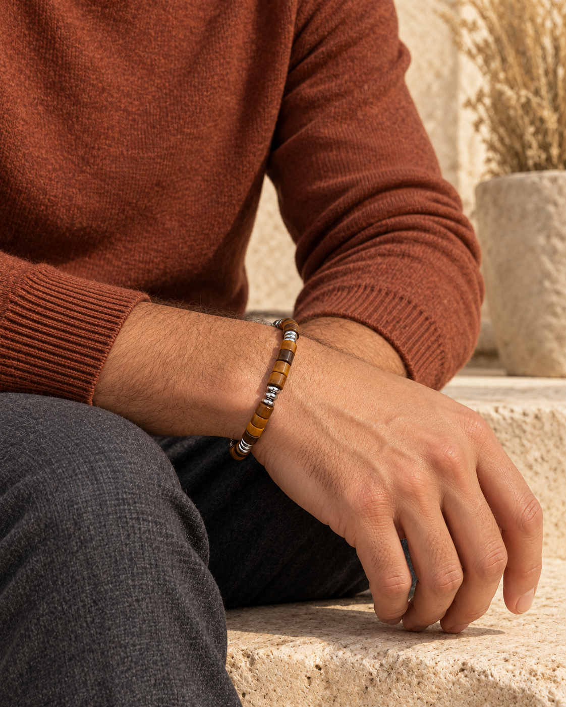 Amber Disc Toggle Bracelet — alternative styling