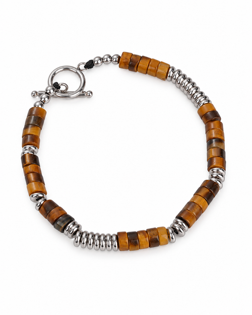 Amber Disc Toggle Bracelet — product view