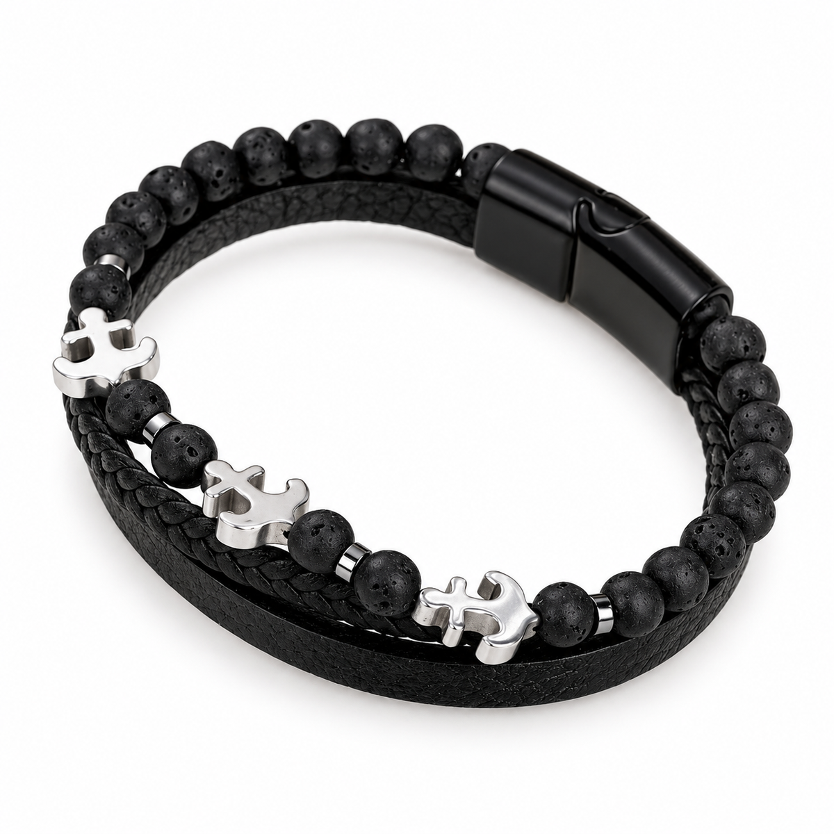 Anchor Lava Layer Bracelet — product view