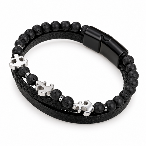 Anchor Lava Layer Bracelet — product view