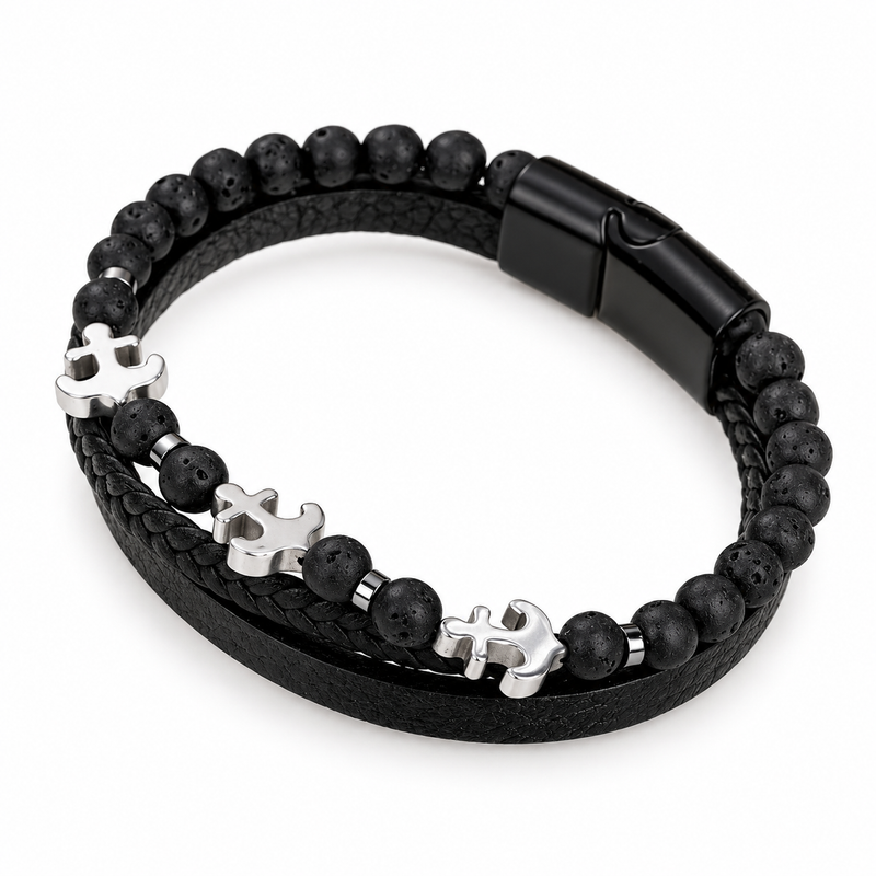 Anchor Lava Layer Bracelet — product view