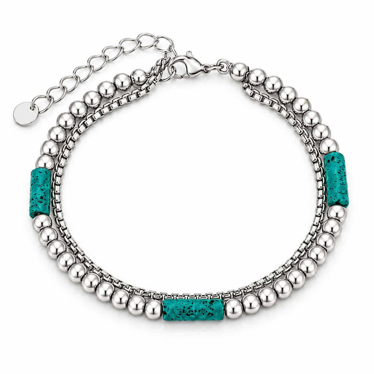 Azure Cylinder Layer Bracelet — product view