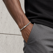 Bar and Box Link Bracelet — casual styling