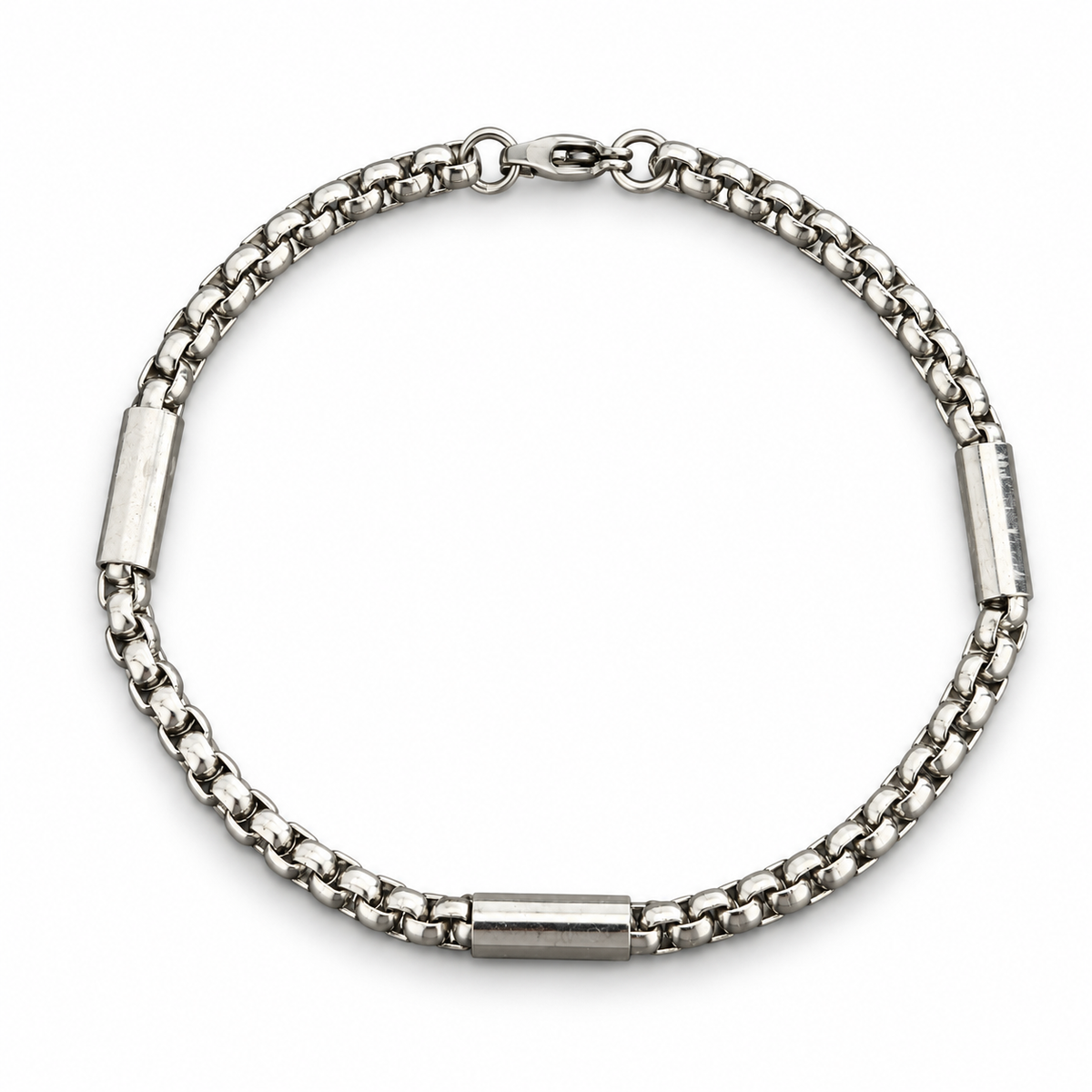 Bar and Box Link Bracelet — product view