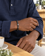 Bar and Square Bead Bracelet — styling look one