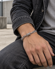 Barbed Wire Layer Bracelet — styling look one