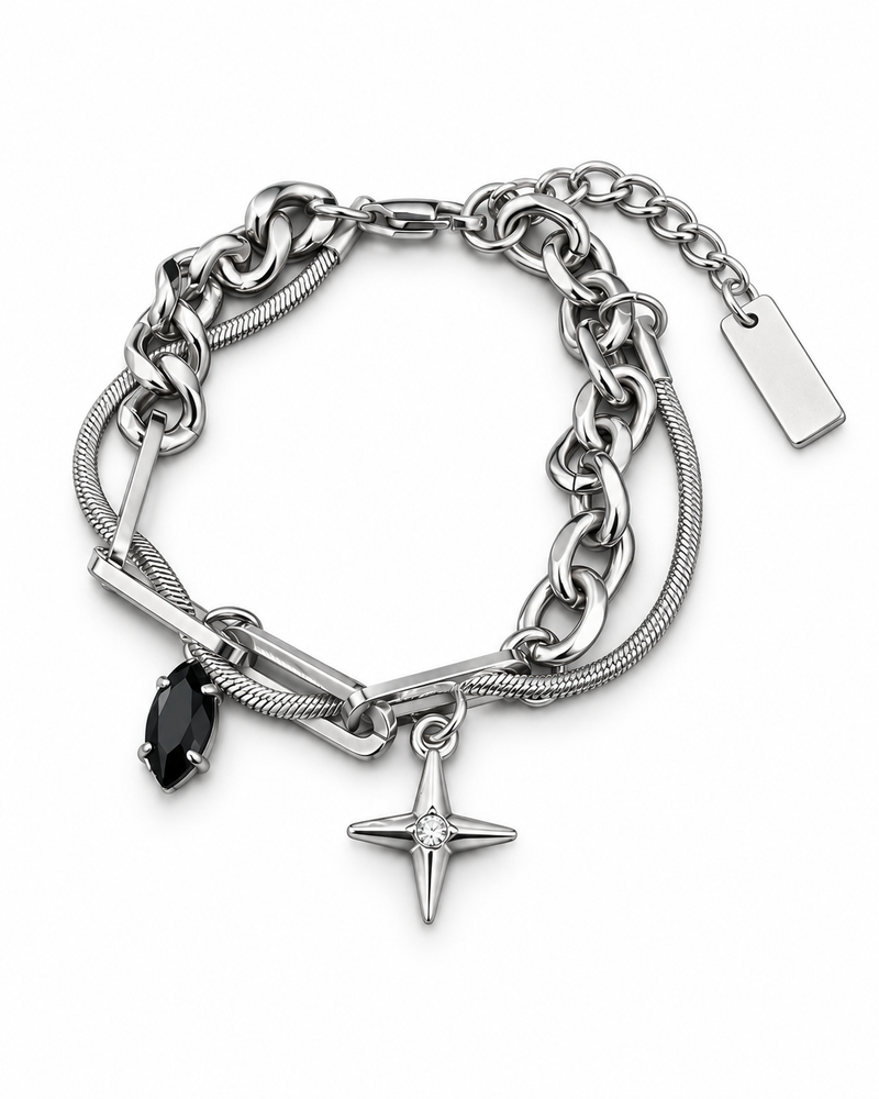 Black Star Layer Bracelet — product view