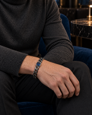 Blue Facet Serpent Bracelet — alternative styling