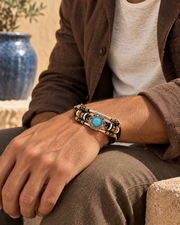 Blue Rosette Band Bracelet — alternative styling