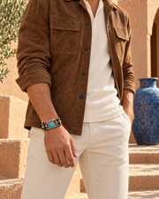 Blue Rosette Band Bracelet — contextual scene