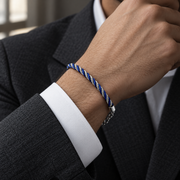 Blue Twist Cord Bracelet — tailored styling
