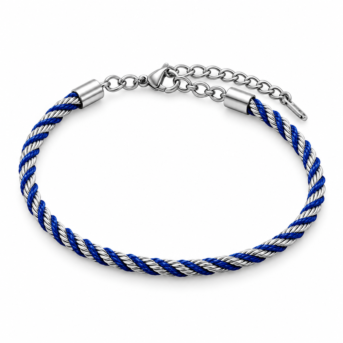 Blue Twist Cord Bracelet — product view