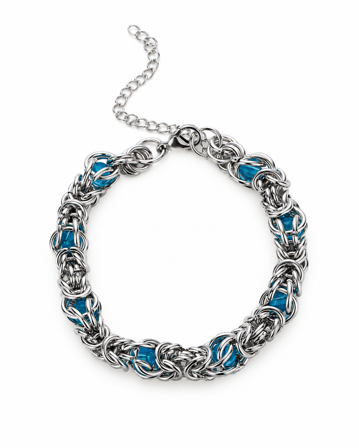 Blue Wave Link Bracelet — product view