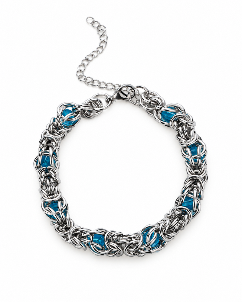 Blue Wave Link Bracelet — product view