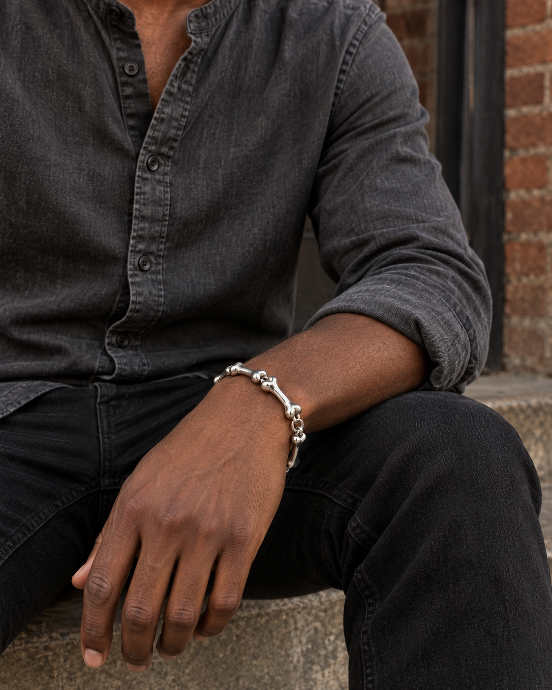 Bone Link Bracelet — styling look one