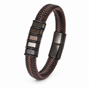 Brown Five Bar Braid Bracelet — product view