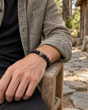 Carved Accent Lava Bracelet — alternative styling