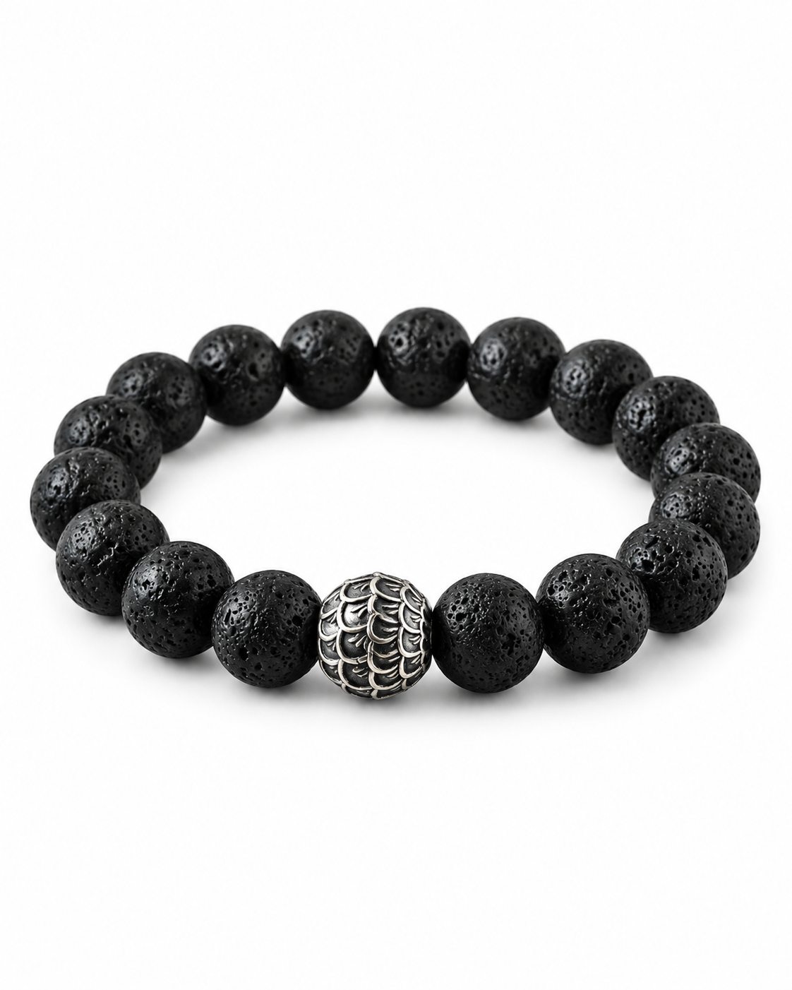 Carved Accent Lava Bracelet — product view