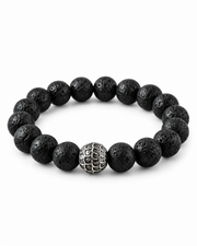Carved Accent Lava Bracelet — product view