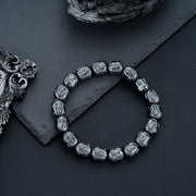 Carved Buddha Bead Bracelet — product details