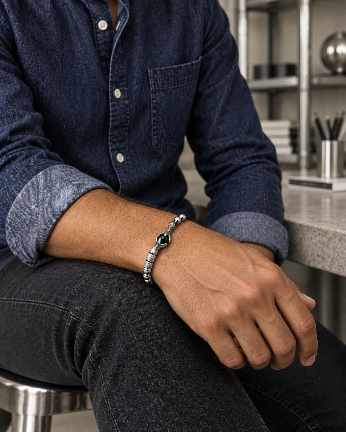 Claw Detail Cord Bracelet — alternative styling