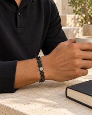 Coin Bead Cord Bracelet — alternative styling