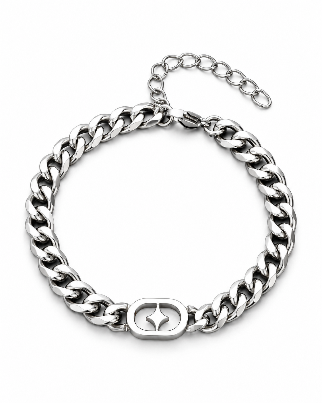 Compass Detail Chain Bracelet — product view