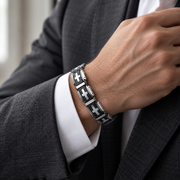 Cross Panel Link Bracelet — tailored styling