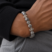 Crossflower Bead Bracelet — casual styling
