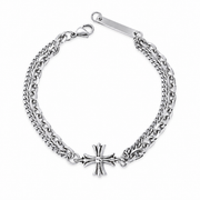 Crossflower Twin Chain Bracelet — product view
