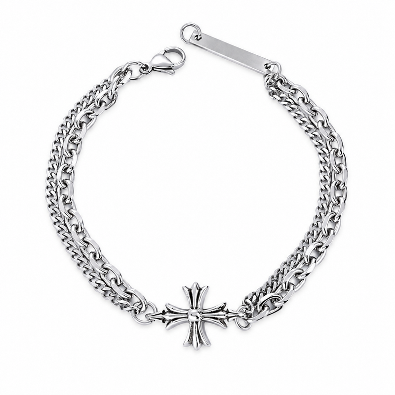 Crossflower Twin Chain Bracelet — product view