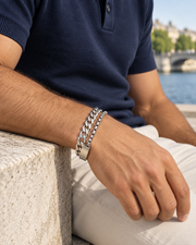 Curb and Box Layer Bracelet — alternative styling