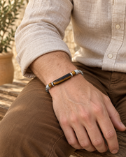 Curved Earth Bar Bracelet — styling look one