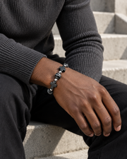 Dark Cross Bead Bracelet — alternative styling