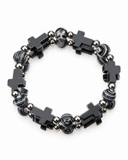 Dark Cross Bead Bracelet — product view