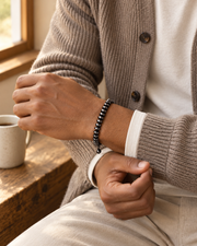 Disc Stack Cord Bracelet — styling look one