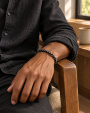 Disc Stack Cord Bracelet — alternative styling