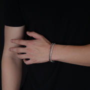 Double Light Tennis Bracelet — original wearing photograph